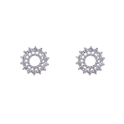 Kylie Base Alloy Cubic Zirconia Stud Earrings DE0493R