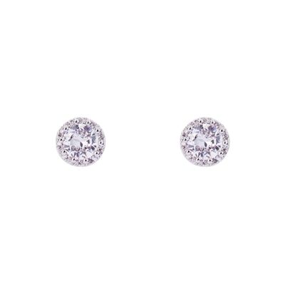 Kylie Base Alloy Cubic Zirconia Stud Earrings DE0501R