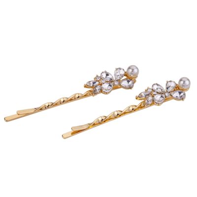 Kylie Faux Pearls Crystal Slide Accesorios para el cabello DH0043K