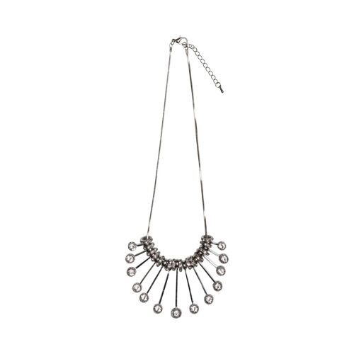 Kylie Rhodium Silver Clear Crystal Necklace