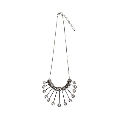 Kylie Rhodium Silver Clear Crystal Necklace