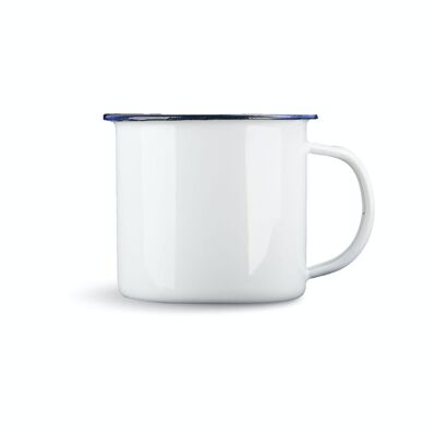 ENAMEL VINTAGE CAMPING MUG 280ML, WHITE