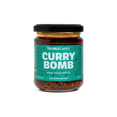 Curry Bomb - Huile de piment croustillant indien 200mL