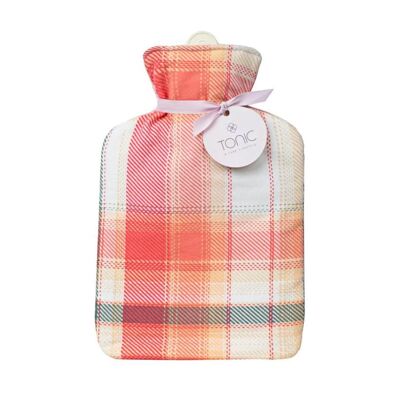Flannel Check Small Hot Water Bottle