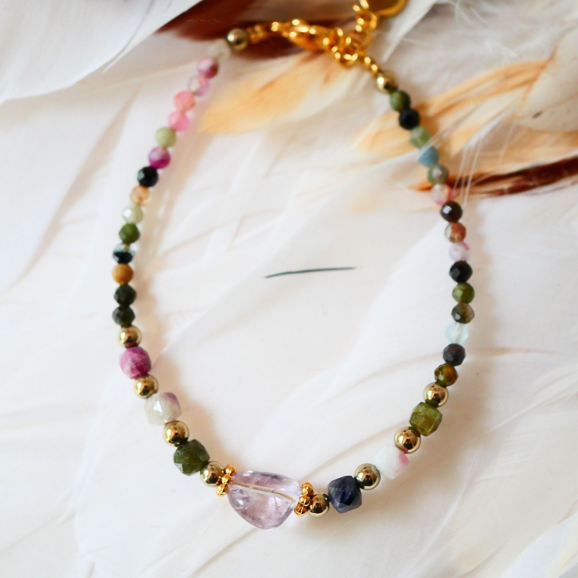 Cali Amethyst und Turmalin Armband