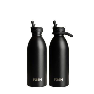 Einwandige wiederverwendbare Flasche – Orca Black 670 ml Active 2.0