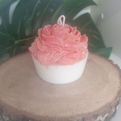 BOUGIE FLEUR SUR SOCLE CUPCAKE