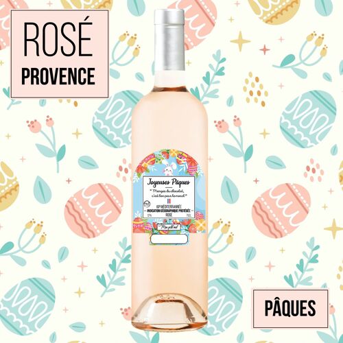 Vin cadeau "Paques" Edition Art déco  - IGP Méditérrannée ROSE 75cl