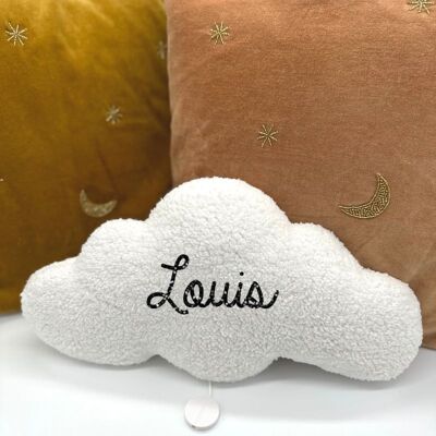 Customizable sherpa cloud musical night light with a first name