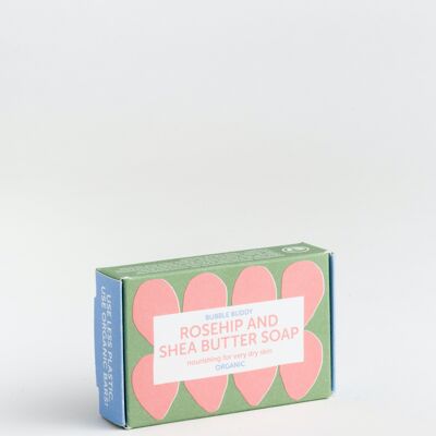 bubble buddy organic rosehip + shea butter soap for body & hands