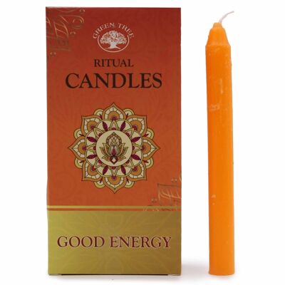 SCand-02 - Set of 10 Spell Candles - Good Energy - Sold in 3x unit/s per outer