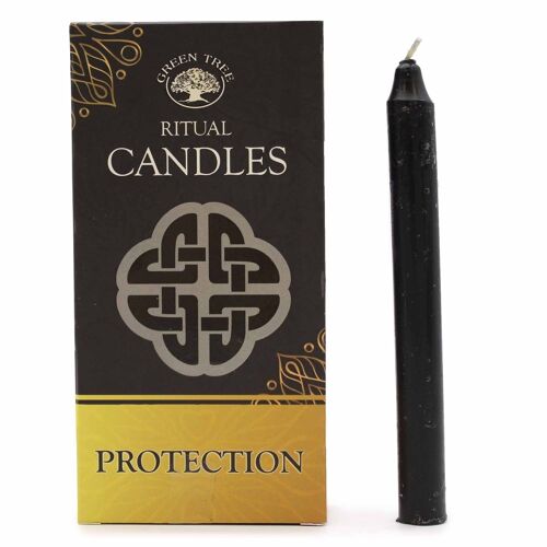SCand-07 - Set of 10 Spell Candles - Protection - Sold in 3x unit/s per outer