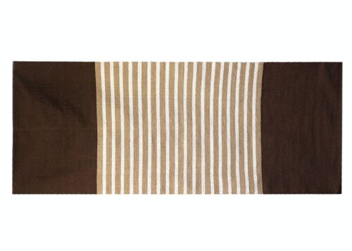 ICR-02 - Indian Cotton Rug - 70x170cm - Dark Brown / Beige - Sold in 1x unit/s per outer