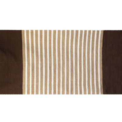ICR-02 - Indian Cotton Rug - 70x170cm - Dark Brown / Beige - Sold in 1x unit/s per outer