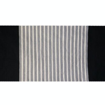 ICR-03 - Indian Cotton Rug - 70x170cm - Black / Grey - Sold in 1x unit/s per outer