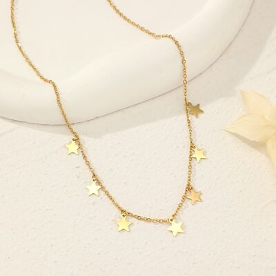 Golden stars necklace