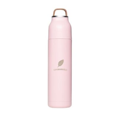 Double-walled stainless steel pink thermos