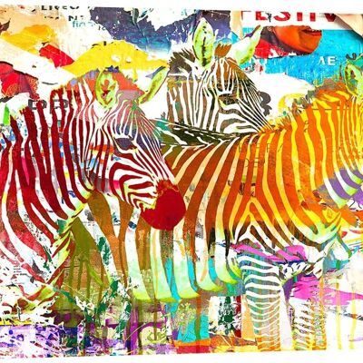 Pop art painting, canvas print: Eric Chestier, Camouflage #2