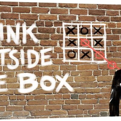 Street Art painting, print on canvas: Masterfunk Collective, Think outside of the box (graffiti)
