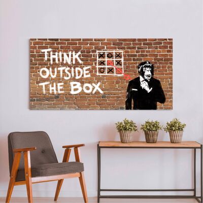 Quadro Street Art, stampa su tela: Masterfunk Collective, Think outside of the box (graffiti)