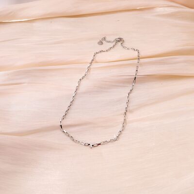 Silver necklace, thin simple chain