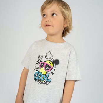 T-shirt gris bébé CASPRAY 3