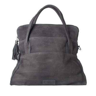 Gaia Nubuk anthracite Leder Handtasche