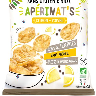 Chips au citron & au poivre sans gluten 50g Naten