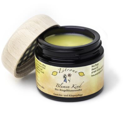 plastic-free organic marigold ointment lemon