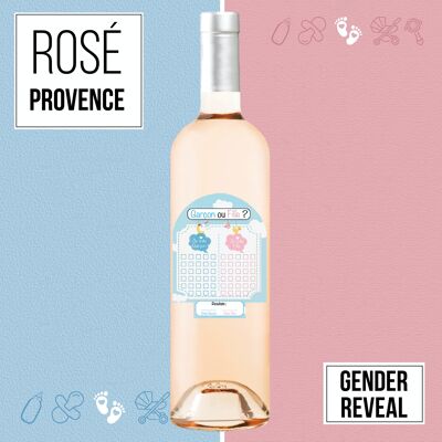 Gift wine Gender Reveal - IGP Mediterranean ROSE 75cl