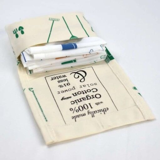 Fazzoletti organici in una borsa di tessuto, Gardener's