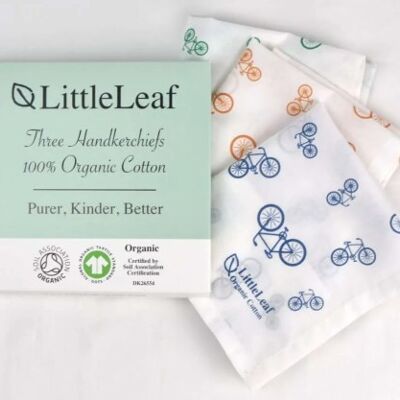 Organic handkerchiefs in a box, Bicycles