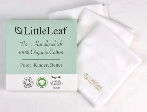 Organic handkerchiefs in a box, Plain White
