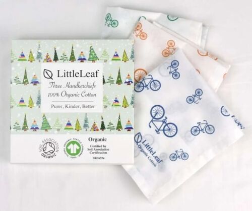 Organic handkerchiefs in a Christmas giftbox, Bicycles
