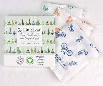 Mouchoirs bio dans un coffret cadeau de Noël, Vélos 1