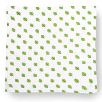 Mousseline de coton bio, Feuille Verte 1