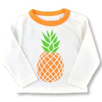 T-shirt en coton bio, Ananas, 6-12 mois 1