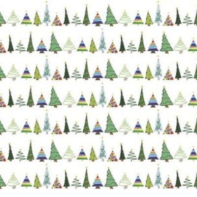 Papel de regalo ecológico - Árboles de Navidad