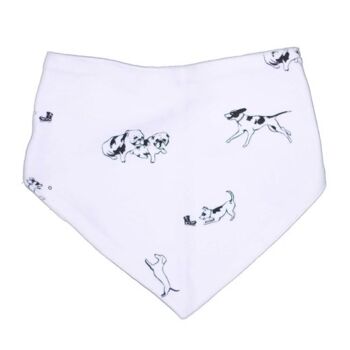 Bavoir bandana en coton bio, Chiens