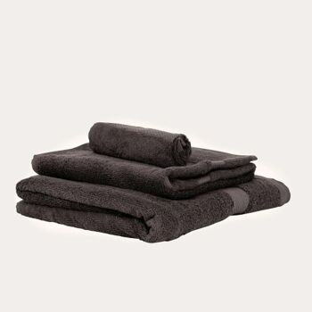 Serviette de toilette en coton bio, Smoky Brown