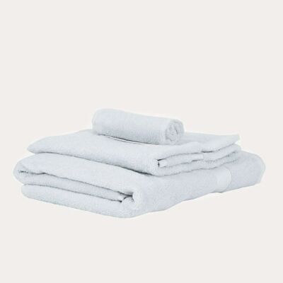 Organic cotton face towel, Arctic Blue