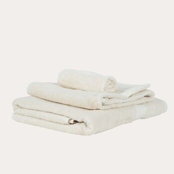 Lot de serviettes en coton bio, Naturel