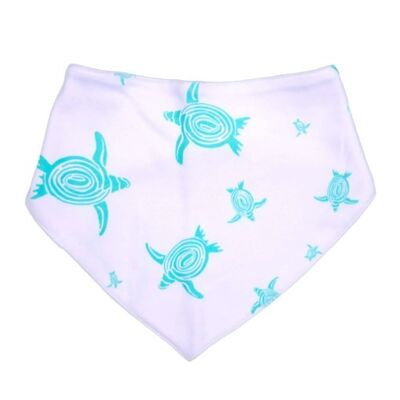 Bavoir bandana en coton bio, Tortues