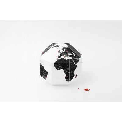 DearWorld Globe avec noms de pays - MOYEN