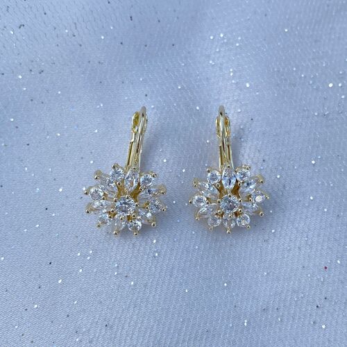 Diamante Earrings Floral Earrings