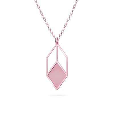 Necklace "Cubicum" | rose gold plated