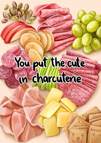 Vous mettez du mignon dans la carte de voeux charcuterie A6 avec un emballage entièrement recyclable 3