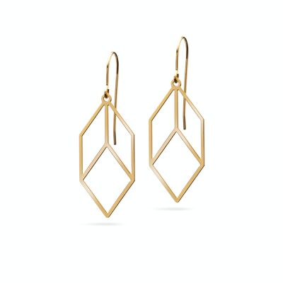 Earrings "Cubica" | gilded