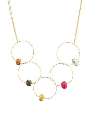 Collier Morph it Hoop avec pierres précieuses multicolores 8