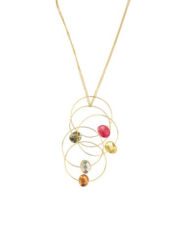 Collier Morph it Hoop avec pierres précieuses multicolores 4